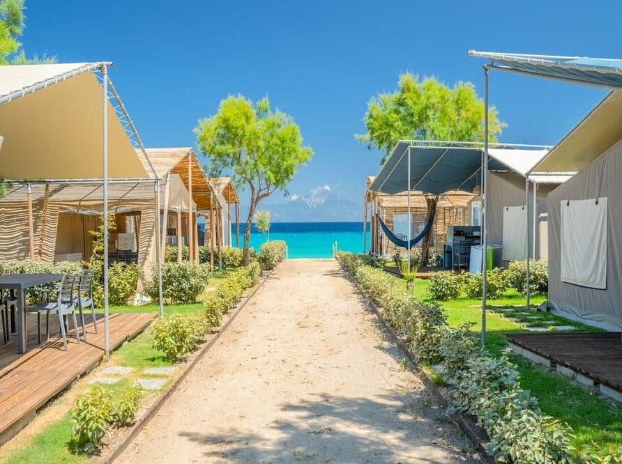 safari tent b or c row book now glamping armenistis sithonia beach campsites greece 1